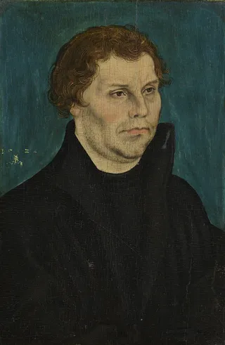 Martin Luther als Halbfigur nach rechts