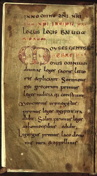 Prolog der Lex Baiuvariorum (Ingolstädter Handschrift)