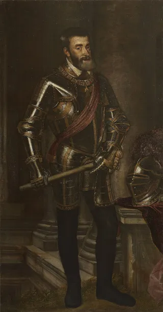 Portrait of Emperor Charles V in armour