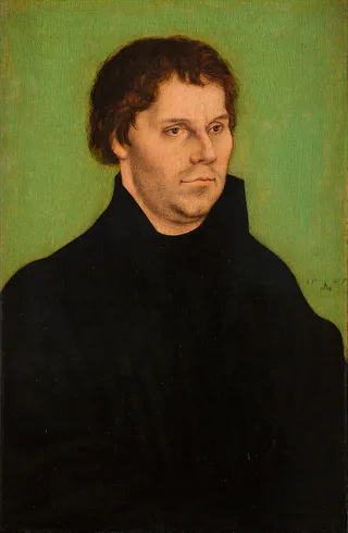 Martin Luther als Halbfigur nach rechts