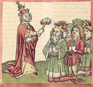 Papst Gregor V. krönt Kaiser Otto III.