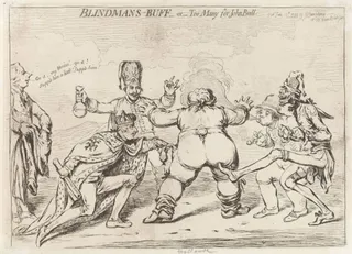 John Bull te grazen genomen door de Europese machten, 1795