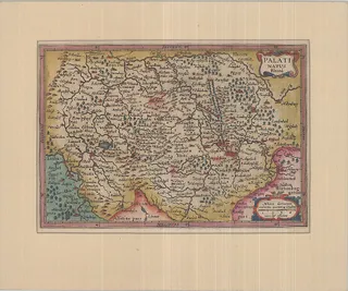 Rheinpfalz (PALATINATUS Rheni) - Kupferstich in altem Kolorit - lateinisch - ca. 1:900.000 …