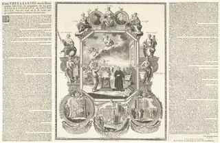 Evangelische jubelprent bij het tweede eeuwfeest van de reformatie, 1717