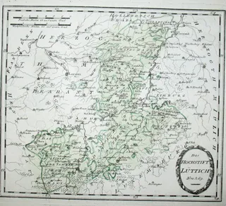 Das Hochstift Lüttich. Nro. 169. Kolorierter Kupferstich