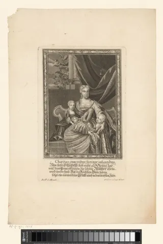 Groepsportret van Elisabeth Christine van Brunswijk en haar gezin