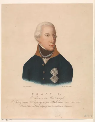 Portret van Frans II Josef Karel (Rooms-Duits keizer)