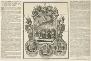 Evangelische jubelprent bij het tweede eeuwfeest van de reformatie, 1717