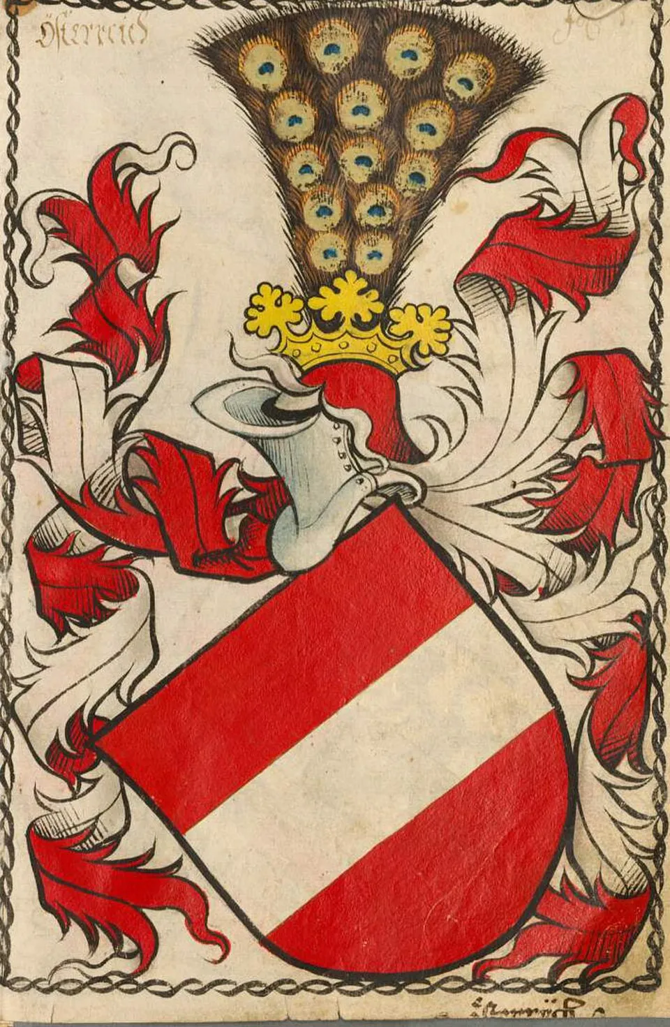 Wappen Österreich (Scheiblersches Wappenbuch, älterer Teil)