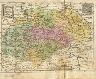 Übersichtskarte von Sachsen, Thüringen, Meißen und der Lausitz (Kilian 1759)
