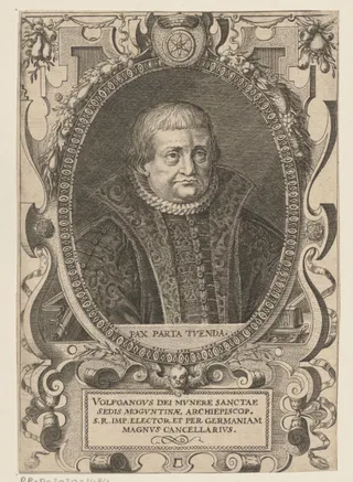 Portret van Wolfgang von Dalberg, aartsbisschop en keurvorst van Mainz