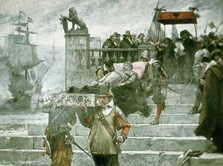 Verschiffung des Leichnams Gustav Adolfs in Wolgast 1633