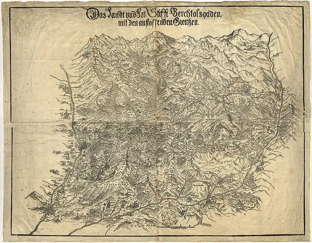 Das Land und Fürstliche Stift Berchtesgaden mit den angrenzenden Grenzen (Faistenauer 1626)