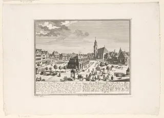 Gezicht vanaf de Sint-Catherinapoort, te Frankfurt am Main