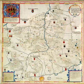 Übersichtskarte des Herzogtums Württemberg (Gadnersche Forstkarten, 1596)