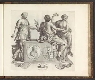 Portret van Girolamo Barbarigo en de personificatie van de Vriendschap