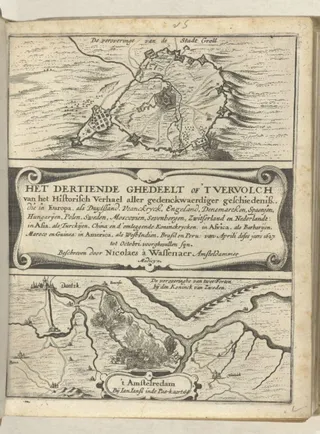 Het Dertiende Ghedeelt of 'T Vervolch van het Historisch Verhael aller gedenckwaerdiger geschiedeniss., die in Europa, als Duytsland, Vranckryck, Engeland (...) Nederlandt: in Asia (...) in Africa (...) in America (...) van Aprili deses jaers 1627. tot Octobri. voorghevallen syn