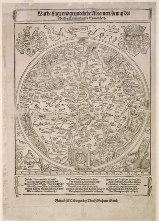 Karte Württembergs von 1559 (vermutlich Johann Scheubel)