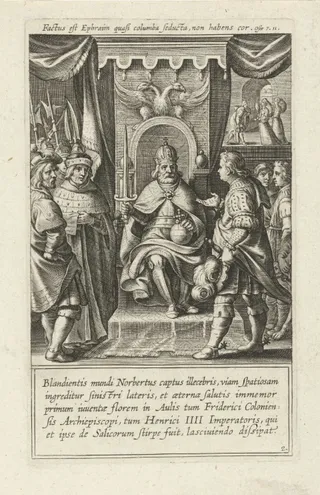 De heilige Norbertus aan het hof van keizer Hendrik V