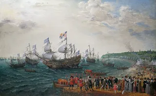 Embarkation at Margate of the Elector Palatine and Princess Elizabeth