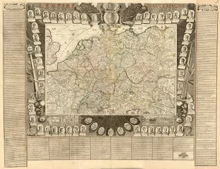 L'Empire d'Allemagne (Holy Roman Empire of Germany) Nicolas de Fer 1710 Colored Map
