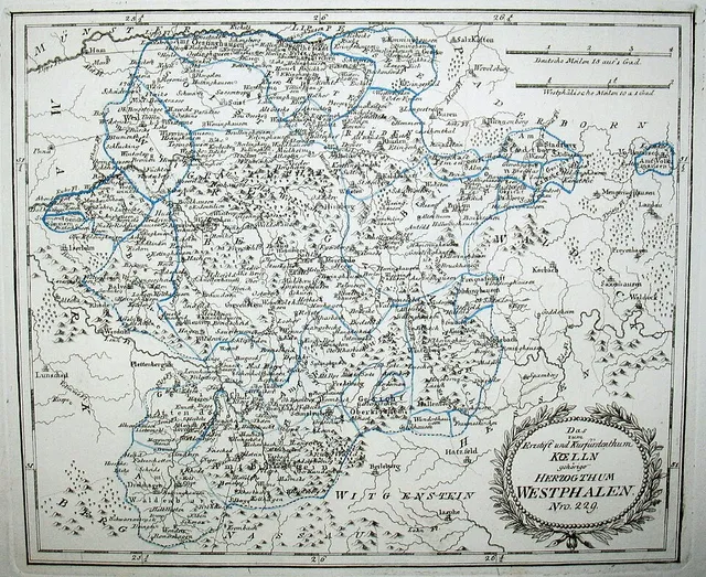 Das zum Erzstift und Kurfürstentum Köln gehörige Herzogtum Westfalen (Reilly Nr. 229)