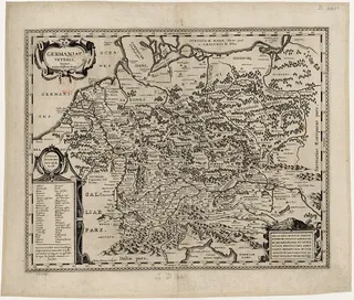 Germaniae veteris typus. / Petrus Kaerius, caelavit