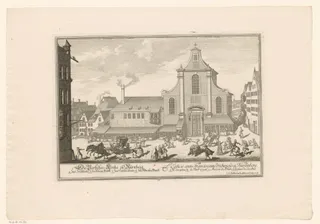 Gezicht op de Barfüsserkerk in Neurenberg