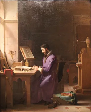 Gutenberg inventant l’imprimerie - Jean-Antoine Laurent - MBA Lyon 2014 (cropped)