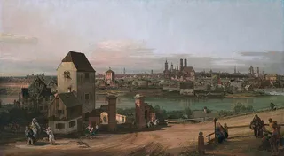 Ansicht der Stadt München von der Ostseite