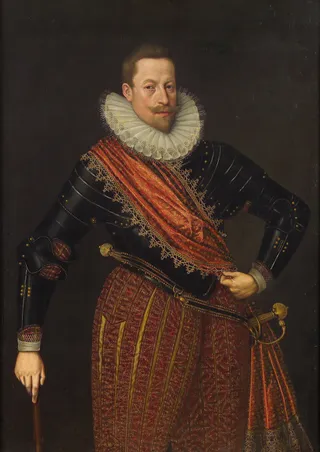Kaiser Matthias (1557-1619) als Erzherzog, mit Stab, Kniestück