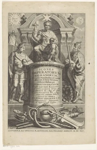 Titelpagina voor: Hubert Goltzius, Icones Imperatorum Romanum, 1645