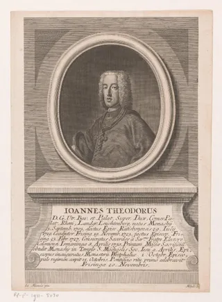 Portret Johann Theodor von Bayern, bisschop van Regensburg en Luik