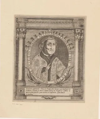 Portret van Martin Luther in medaillon