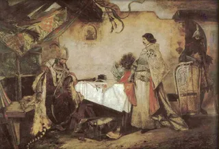 Begegnung Georgs von Podibrad mit Matthias Corvinus