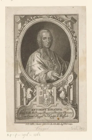 Portret van Anton Ignaz von Fugger von Kirchberg und Weissenhorn, bisschop van Regensburg