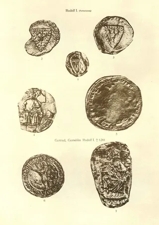 Siegel Rudolf I, Gertrud, Gemahlin Rudolf I (Posse, Tafel 42)