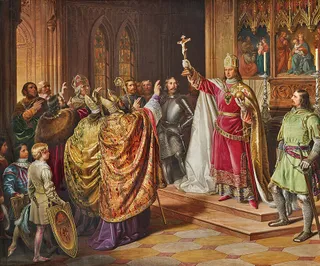 Krönung Rudolphs I von Habsburg in Frankfurt