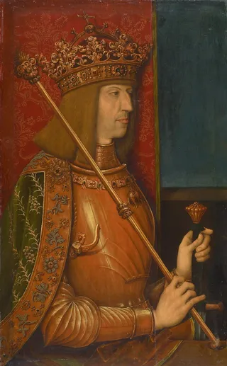 Maximilian I. (1459-1519), Bildnis in halber Figur
