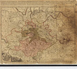 Karte des Kurfürstentums Sachsen