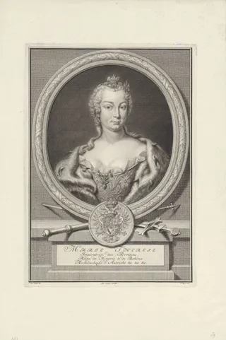 Portret van Rooms-Duits keizerin Maria Theresia