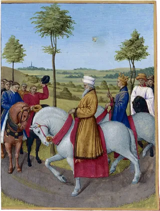 illumination Grandes Chroniques de France, BnF, Ms fr. 6465, fol. 442v