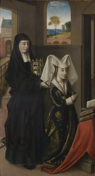 Isabella van Portugal met de heilige Elisabeth