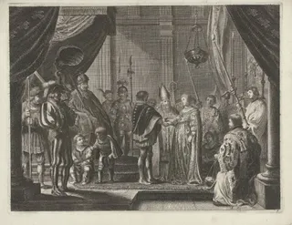 Feestelijkheden bij het bezoek van Maria de' Medici aan Amsterdam in 1638