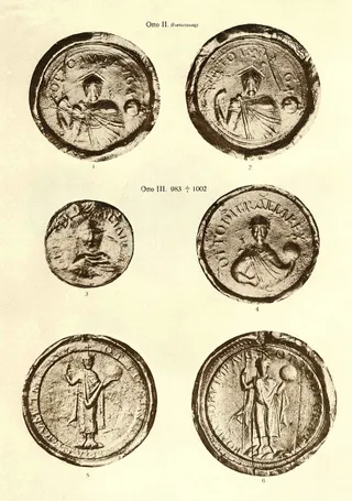 Siegel Otto II, Otto III (Posse, Tafel 9)