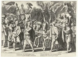 Zegetocht van keizer Karel V en zijn broer Ferdinand I na de bevrijding van Wenen