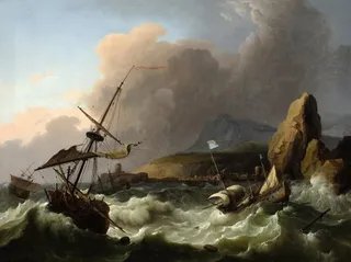 Ein Sturm auf See