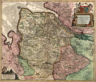 Karte der Herzogtümer Bremen und Verden 1655