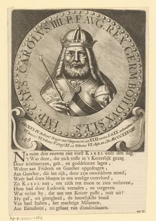 Imp. caes. Carolus. IIII. p.f. Aug. rex. Germ. Boh. dux. Sles.