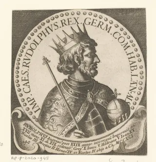 Imp. caes. Rudolphus. rex. Germ. com. Hab. lan. al[...]